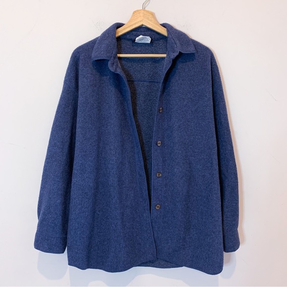 Daniel Hechter Jackets & Blazers - Vintage Navy Fleece Button Up